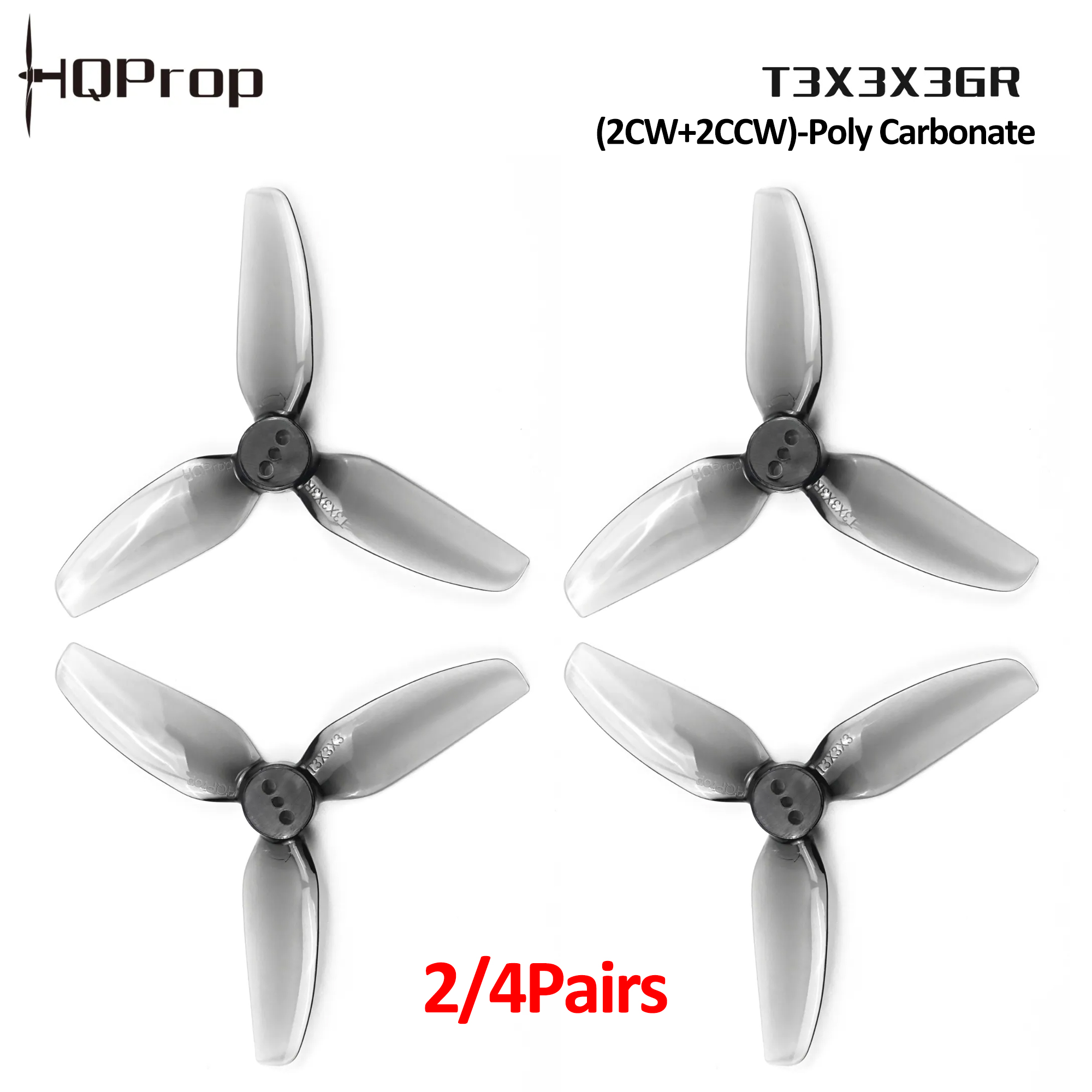 2/4 paar HQProp T3X3X3GR prope - Rc Helicopter Blade recensie en prijs